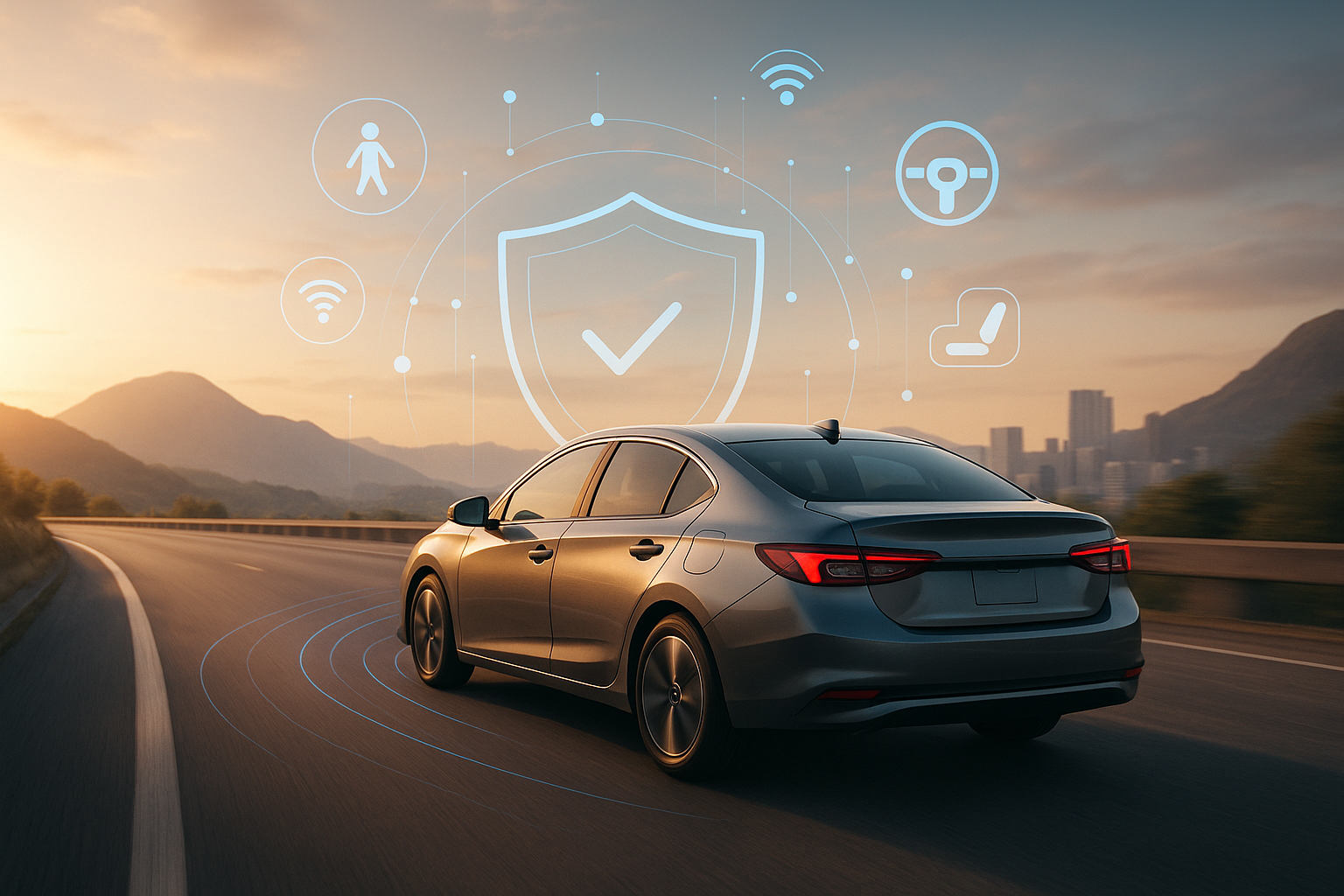 Voiture moderne équipée d'accessoires intelligents - Guide 2025