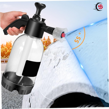 Pulvérisateur de mousse facilitant le nettoyage uniforme des surfaces avec réservoir grande capacité et buse réglable.