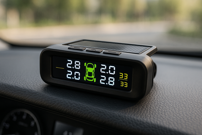 Écran TPMS dashboard en fonctionnement 4K